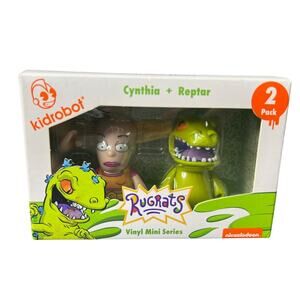 Kidrobot Rugrats Cynthia & Reptar Nickelodeon Vinyl Figures 2 New